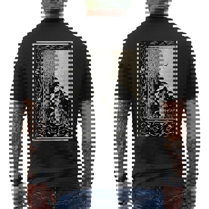 オーブリー・ビアズリー作「女に似た悪魔」1893 メンズTシャツ バックプリント