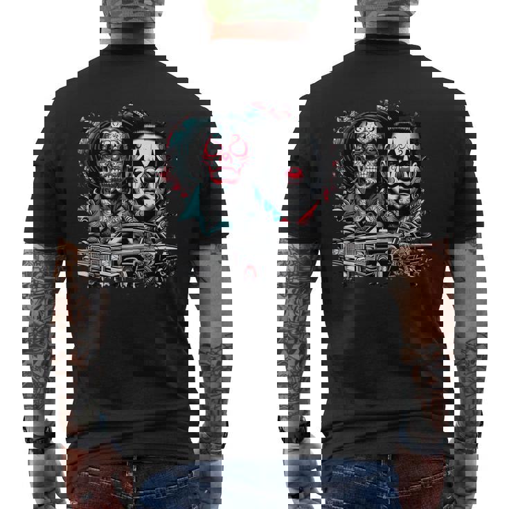 オールドスクールチョロチカーノギャングスターアート メンズTシャツ バックプリント