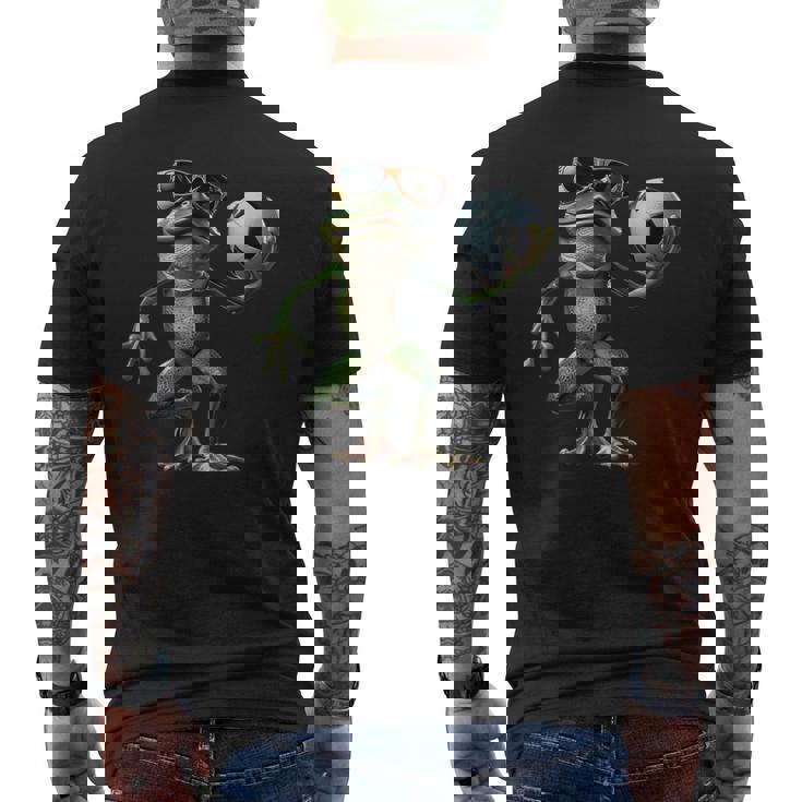 カエルサッカー メンズTシャツ バックプリント