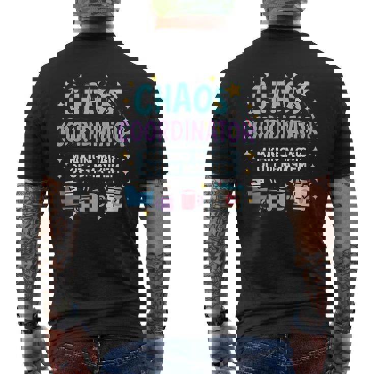 カオスコーディネーター 魔法のように混乱を整える人へ メンズTシャツ バックプリント