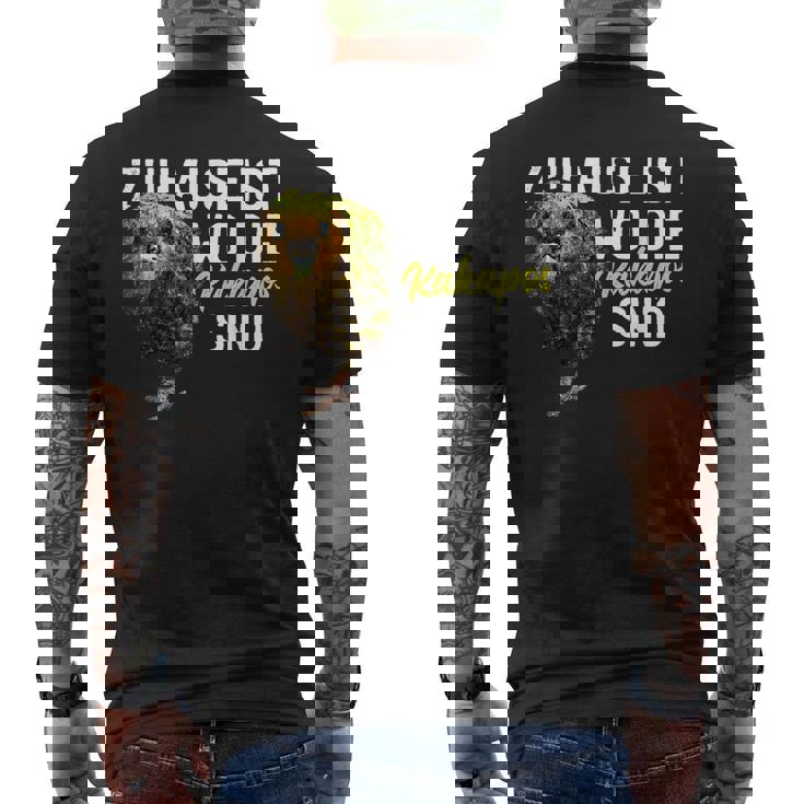 カカポ オウムの言葉 メンズTシャツ バックプリント