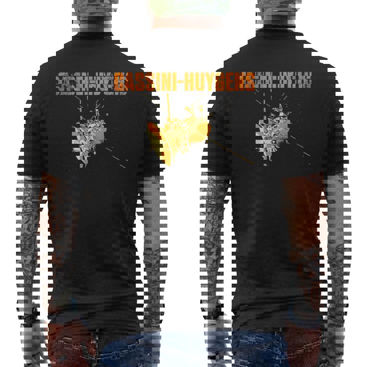 カッシーニ・ホイヘンス宇宙探査機 土星太陽系天文学 メンズTシャツ バックプリント
