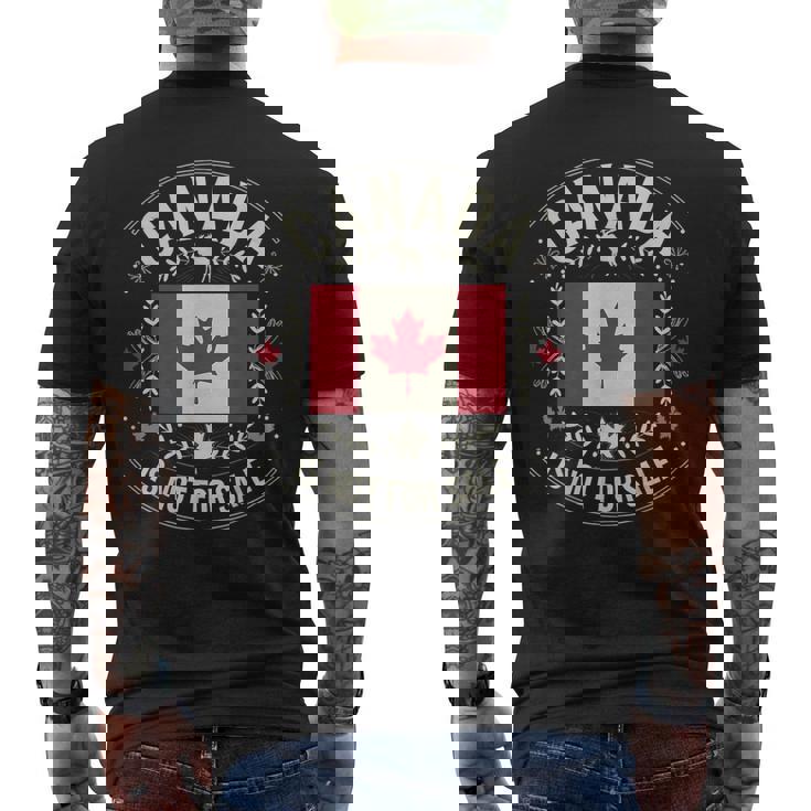 カナダは非売品です 愛国的なカナダ人 メンズTシャツ バックプリント