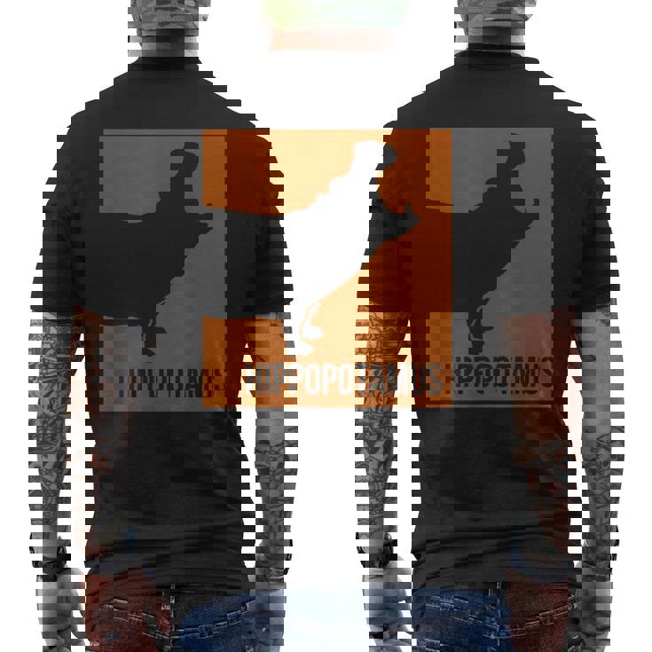 カバ 動物 カバ メンズTシャツ バックプリント