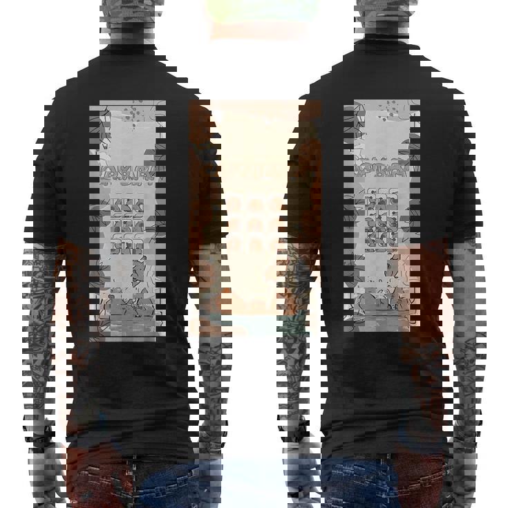 カピバラ カピバラ かわいい トロピカル 夏 メンズTシャツ バックプリント