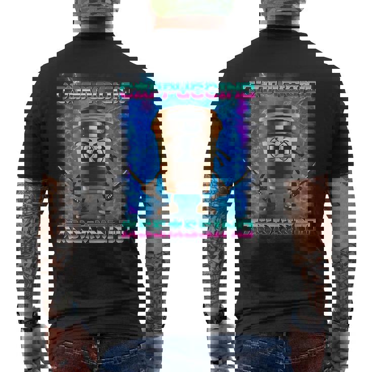 カプチーノ アサシーノ イタリアン ブレイン ミーム インターネットミーム メンズTシャツ バックプリント