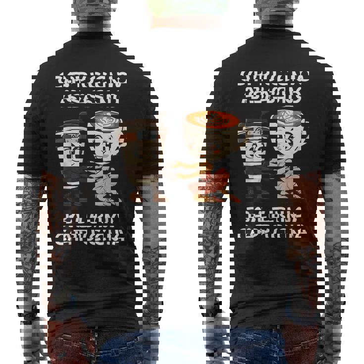 カプチーノ アサシーノ バレリーナ イタリアン ブレイン ミーム キッズ メンズTシャツ バックプリント