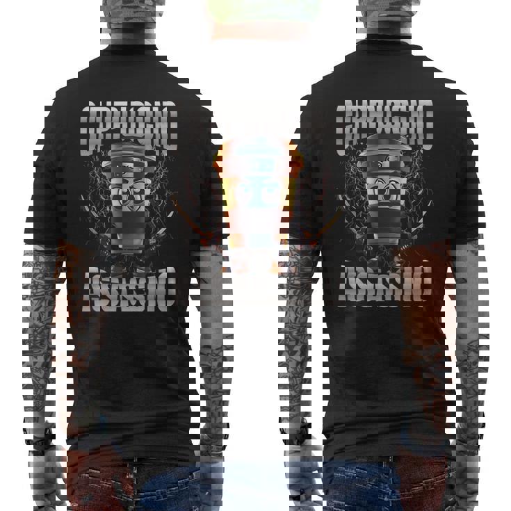 カプチーノ アサシーノ ブレイン イタリアン ブレイン ブートレッグ ミーム メンズTシャツ バックプリント