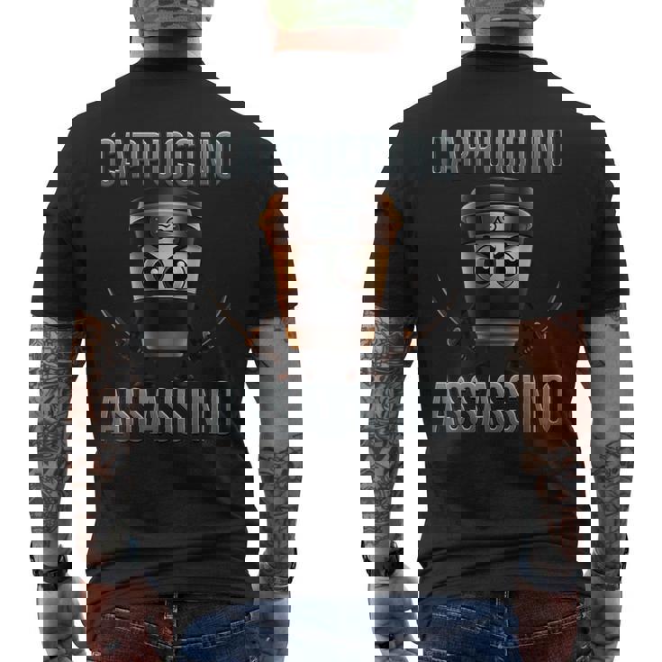 カプチーノ アサシーノ ブレイン レッド メンズTシャツ バックプリント