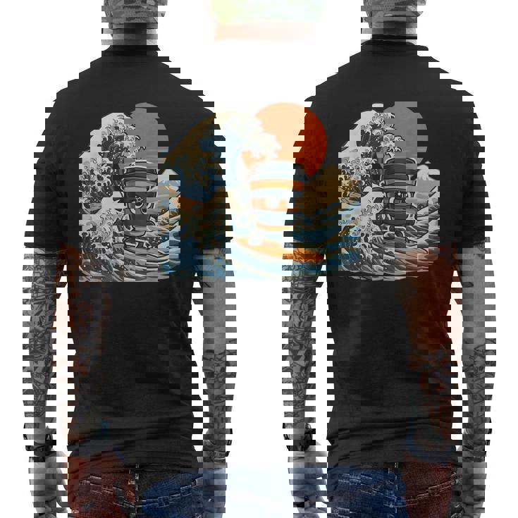 カプチーノ アサシーノ 和波 アート 忍者 コーヒー好き メンズTシャツ バックプリント