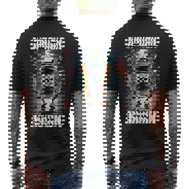 カプチーノ・アサシーノ イタリアンブレインロットミーム メンズTシャツ バックプリント