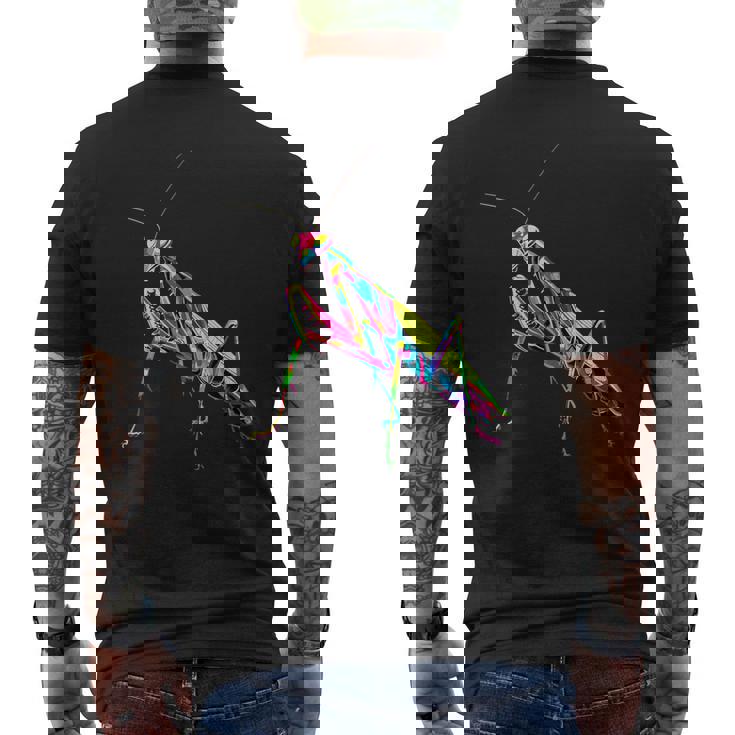 カマキリ カマキリ類 昆虫学 カマキリ メンズTシャツ バックプリント