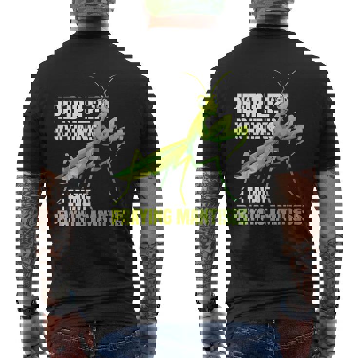 カマキリ 囲い 卵 虫 恋人 カマキリ 飼い主 メンズTシャツ バックプリント