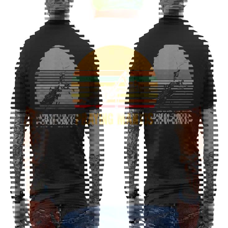 カマキリ 虫好き カマキリ 捕食昆虫 虫 メンズTシャツ バックプリント