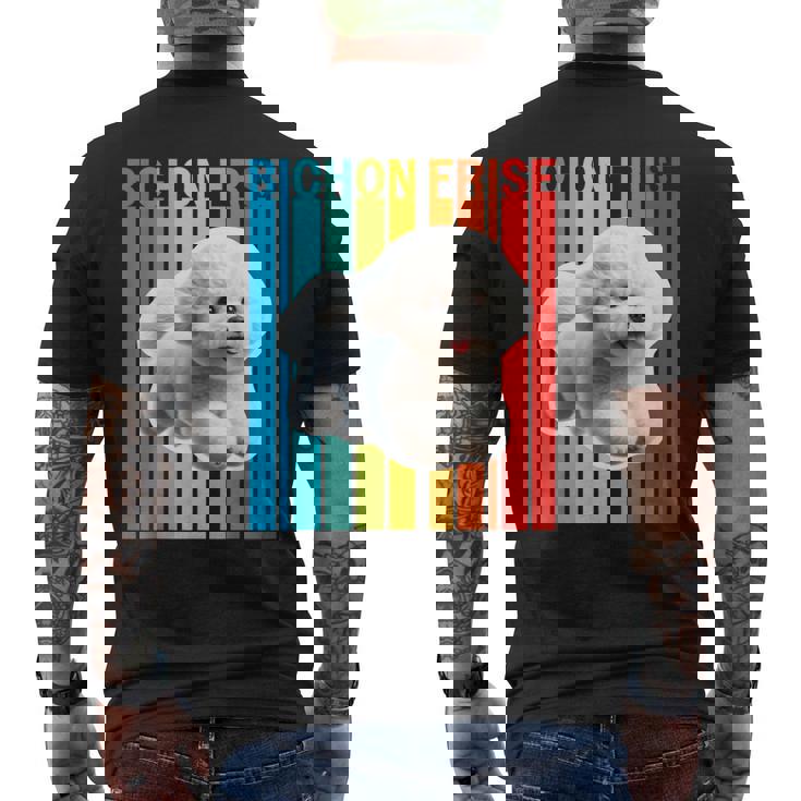 カラフルなビションフリーゼ メンズTシャツ バックプリント