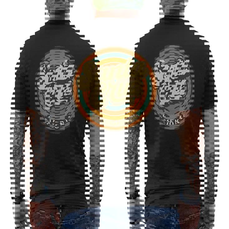 カリフォルニア州サンタクルーズ市 ビンテージレトロお土産 メンズTシャツ バックプリント