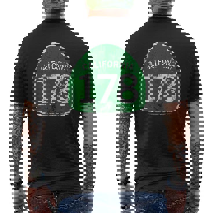 カリフォルニア州立大学ルート178 メンズTシャツ バックプリント