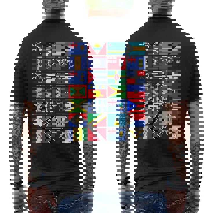 カリブ海国旗 ユニティプライド お土産 地理ギフト メンズTシャツ バックプリント