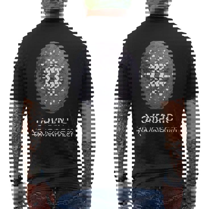 カルダノcardano暗号通貨 月へto The Moon 分散型金融 Defi ブロックチェーン メンズTシャツ バックプリント