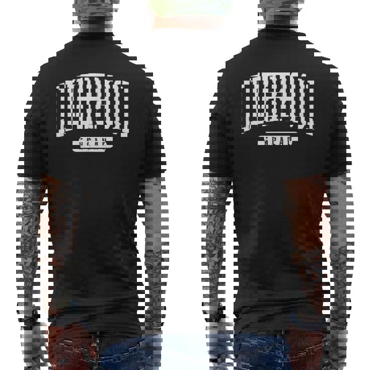 カレッジスタイル リバプール イングランド お土産 ギフト メンズTシャツ バックプリント