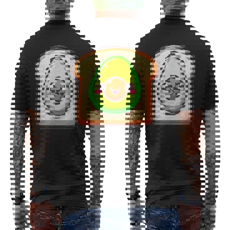 カワイイ アボカドトースト メンズTシャツ バックプリント