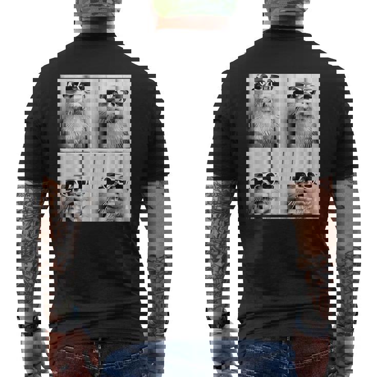 カワウソ サングラス メンズTシャツ バックプリント