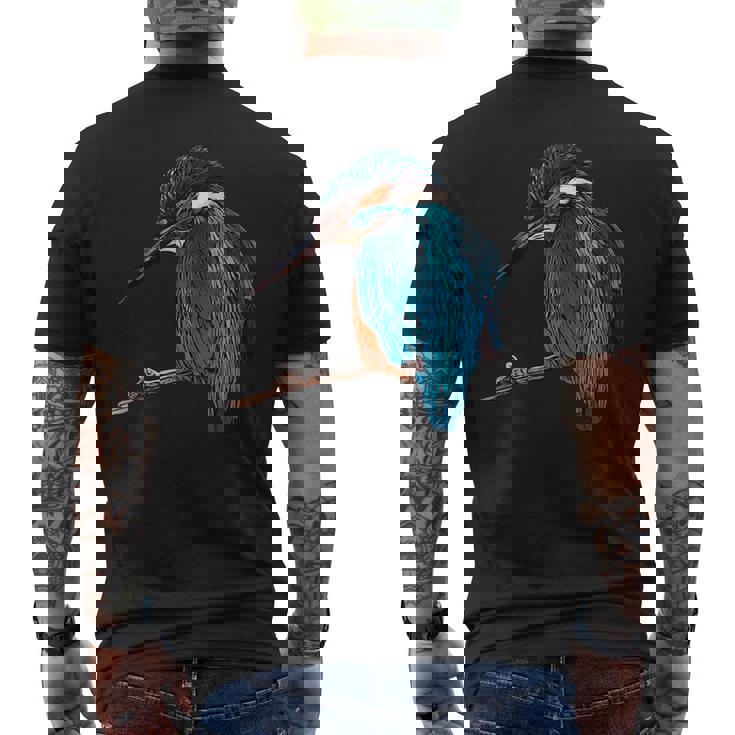 カワセミ 動物モチーフ 動物の顔 鳥モチーフ 動物モチーフ 鳥 カワセミ メンズTシャツ バックプリント