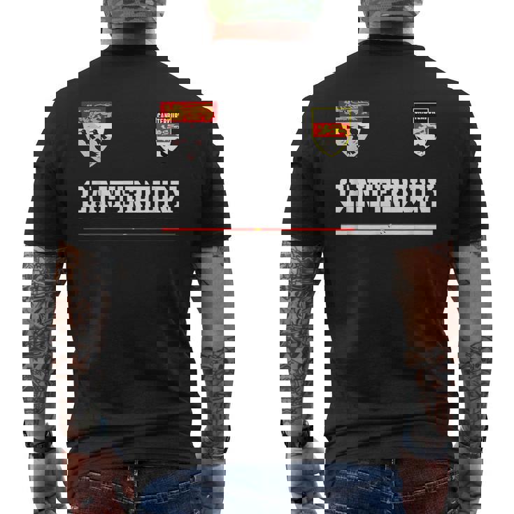 カンタベリースポーツサッカージャージ フラッグ フットボール メンズTシャツ バックプリント