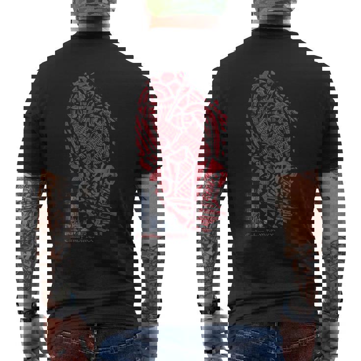 カンタベリー大聖堂ステンドグラス 3 歴史考古学 メンズTシャツ バックプリント