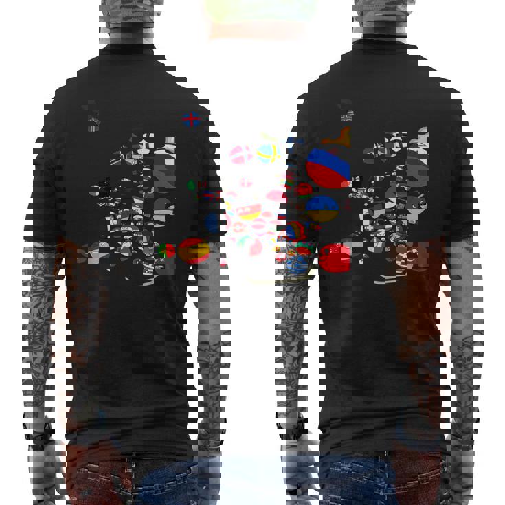 カントリーボール ヨーロッパ 面白い メンズTシャツ バックプリント