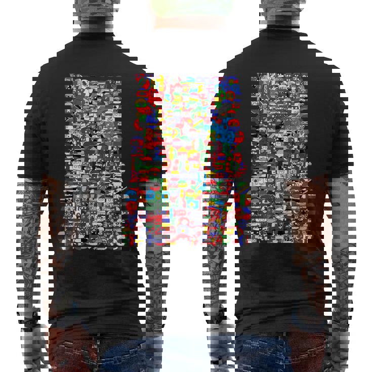 カントリーボール 世界の旗 メンズTシャツ バックプリント