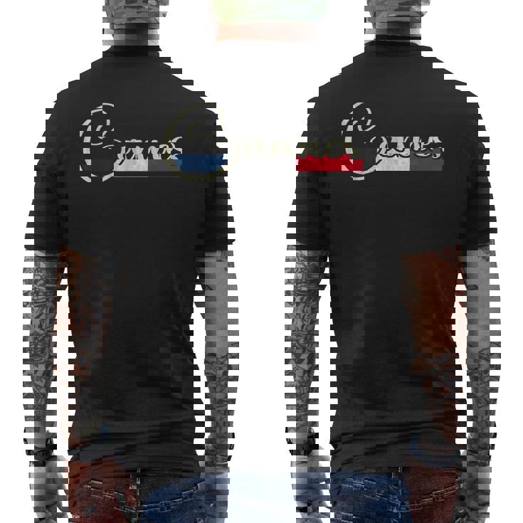 カンヌフランス-カンヌフランス脚本 メンズTシャツ バックプリント