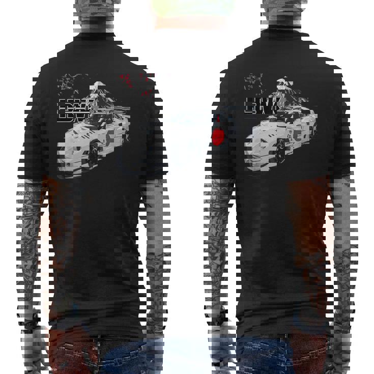 カーストリートドリフティングワイドボディスラミングjdmスー メンズTシャツ バックプリント