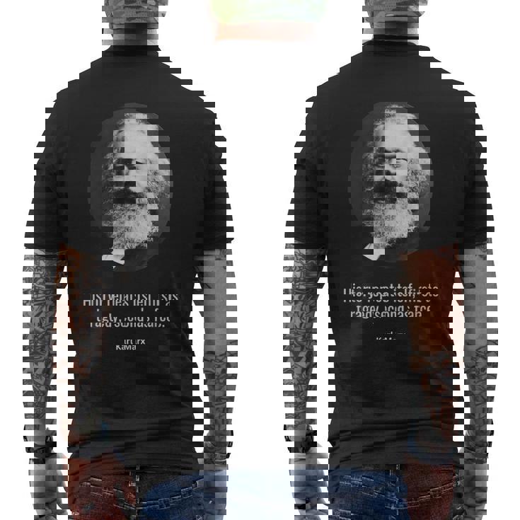 カール・マルクス 名言 哲学者の哲学 賢いマルクス主義ストイック メンズTシャツ バックプリント
