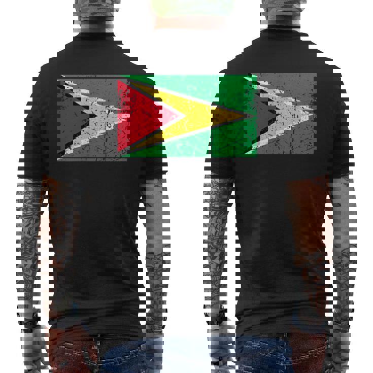 ガイアナ国旗グラフィック メンズ レディース キッズ メンズTシャツ バックプリント