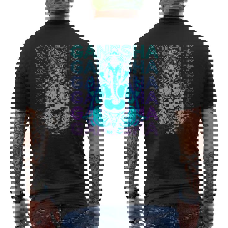 ガネーシャ 古代ヒンズー教神 ヒンズー教神話 メンズTシャツ バックプリント