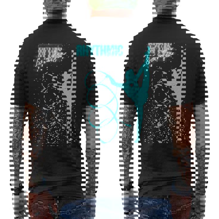 ガールズ 新体操 ティール メンズTシャツ バックプリント