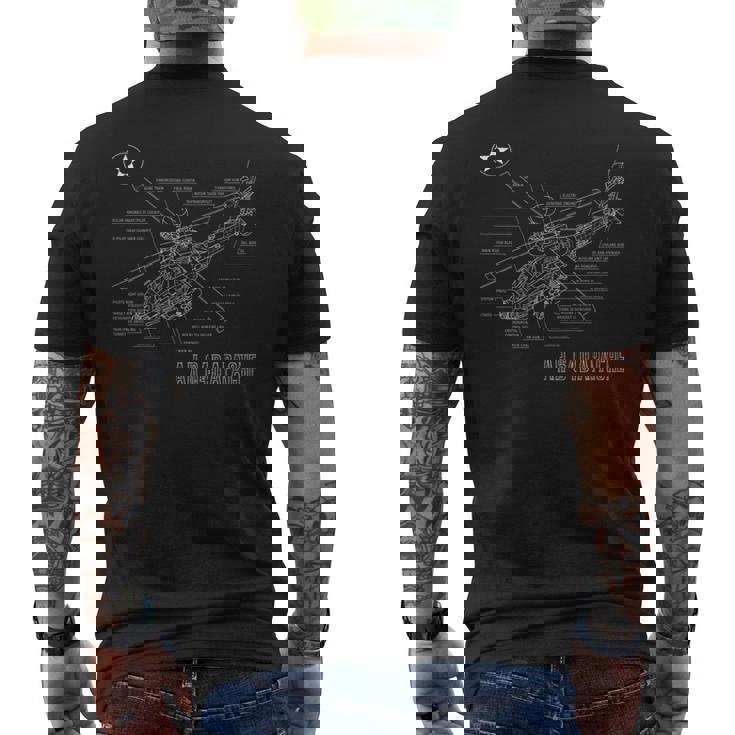 キッズ アメリカのah-64アパッチ・ロングボウ・アーミー・ヘリコプター メンズTシャツ バックプリント