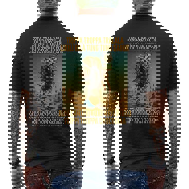 キッズ トレンド ミーム ブレイン イタリアン トリッパ トラララ メンズTシャツ バックプリント