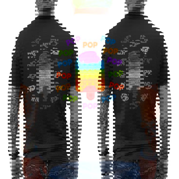 キッズポッププッシュ&ポップポップポップポップadhdストレス解消おもちゃ メンズTシャツ バックプリント