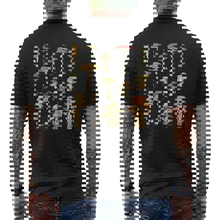 キノコ 菌類 キノコ キノコ シュルーム好き コテージコア メンズTシャツ バックプリント