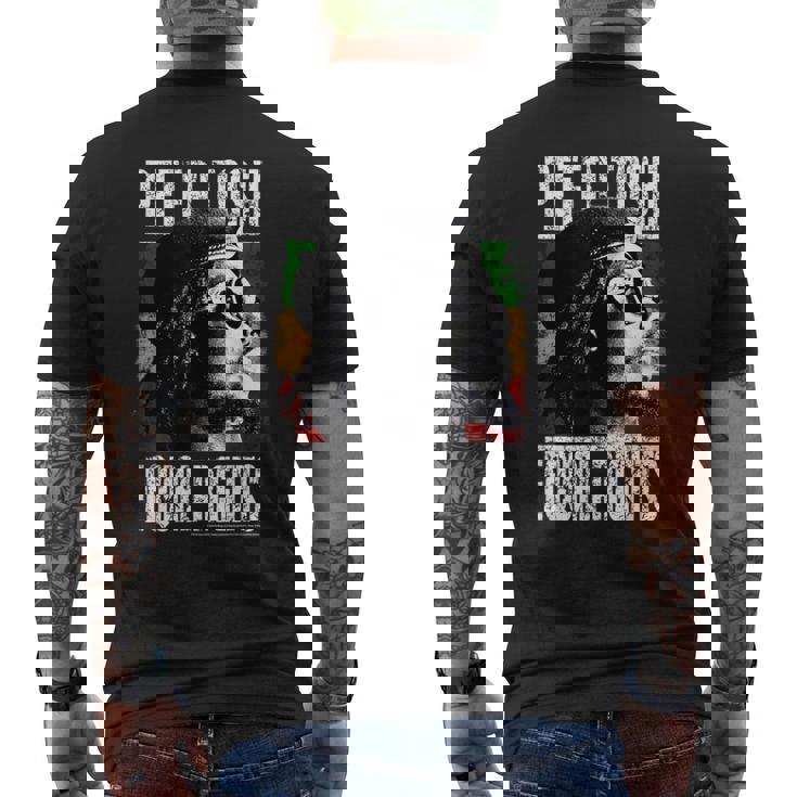 キム・ゴットレイブ・ウォーカーによるピーター・トッシュの平等な権利写真 メンズTシャツ バックプリント