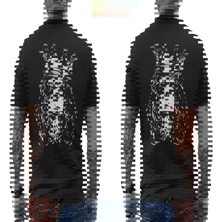 キャバリア・キング チャールズ・スパニエル 犬 王冠犬 メンズTシャツ バックプリント