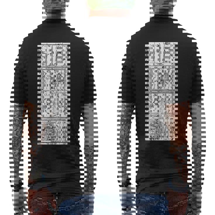 キャラクターモンタージュクリスマスキャロルtシャツ-ヴィンテージスクルージ メンズTシャツ バックプリント