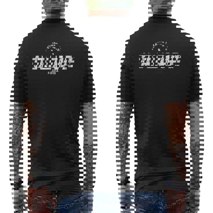 キャロウェイ フロリダ Fl ビンテージ アスレチック スポーツ ロゴ メンズTシャツ バックプリント