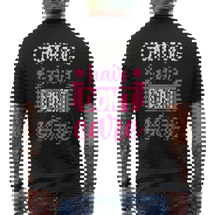 キャンピングヘア Don't Care メンズTシャツ バックプリント