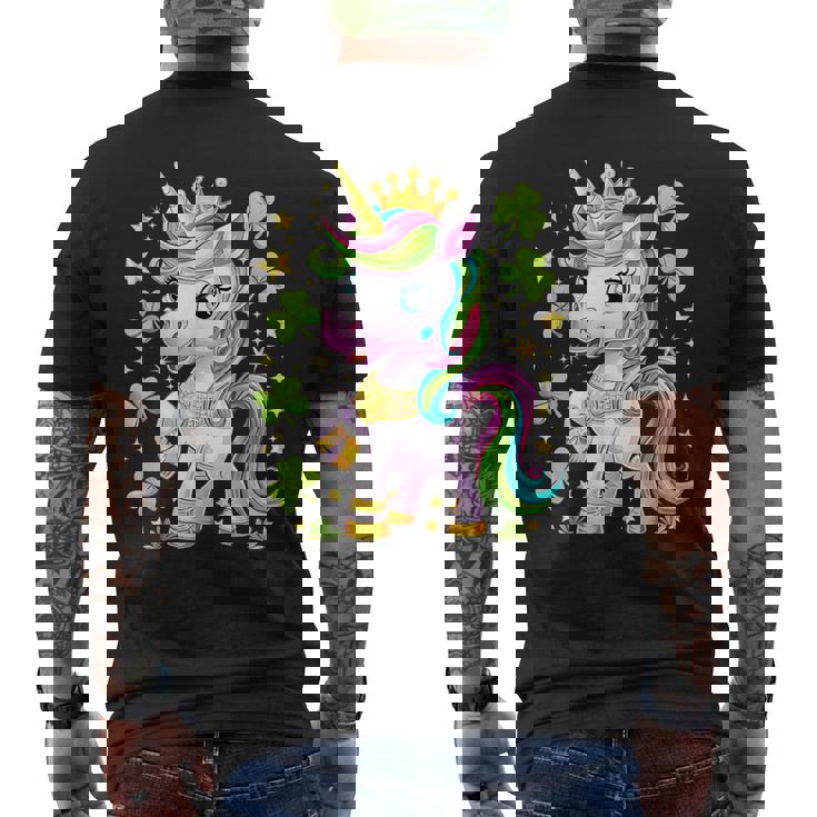 キュート レプリコーン ユニコーン シャムロック 聖パトリックデー ガールズ キッズ メンズTシャツ バックプリント