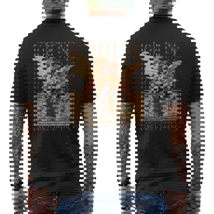 キューピッドとサイケ 2人の天使の赤ちゃん ドルフォーチュンアート メンズTシャツ バックプリント