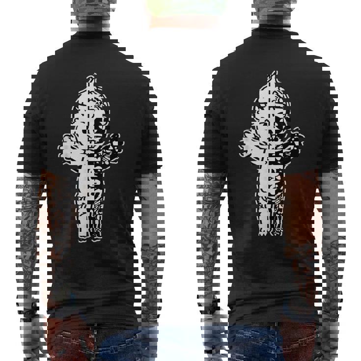 キューピー ベビー スケルトン ゾンビ メンズTシャツ バックプリント