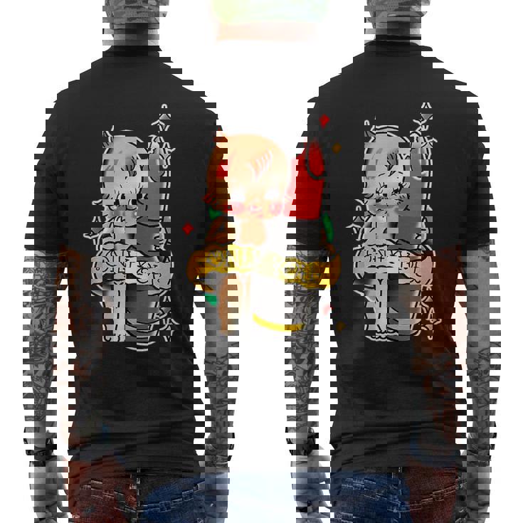 キューピー ベビーリップスティック×オンリーユー × かわいいキューピー人形 メンズTシャツ バックプリント